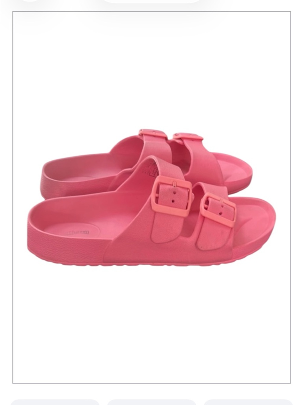 Aquatherm Pink Slip On Buckle Strappy Slides Sandals EU 39